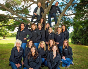 team photo outside