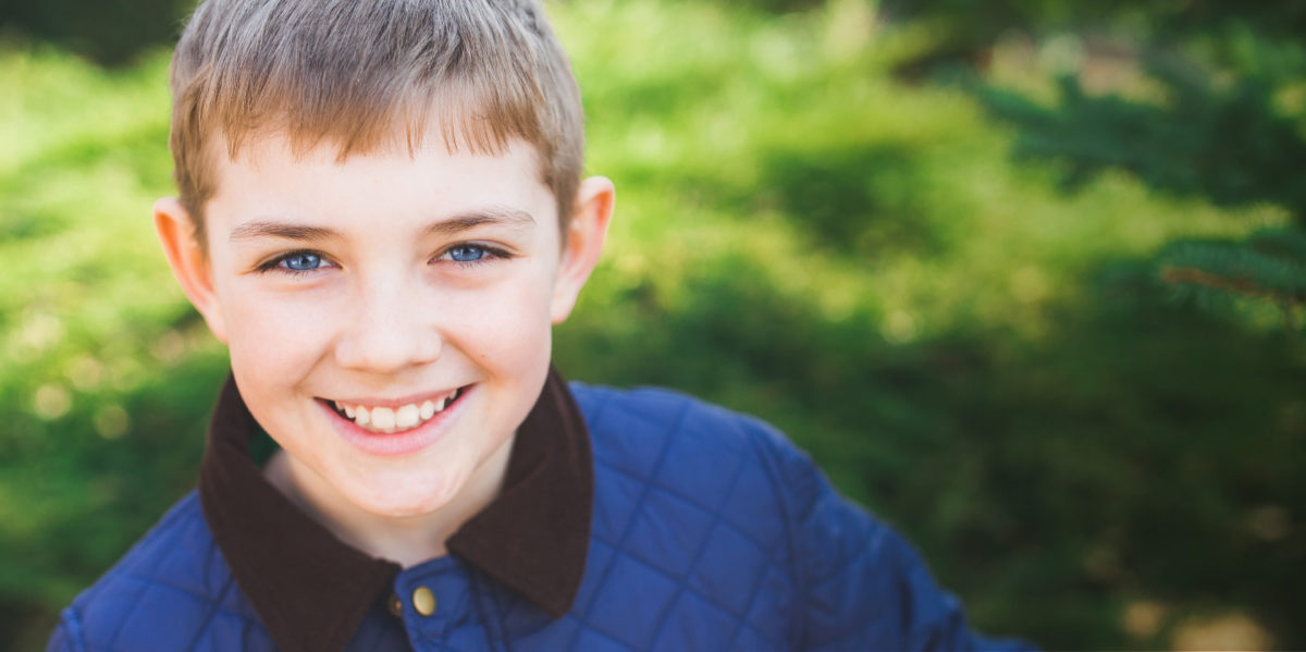 young boy smiling